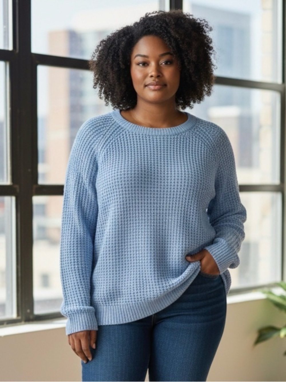 🫶🏻 GAP Relaxed Knit Sweater - Light Blue